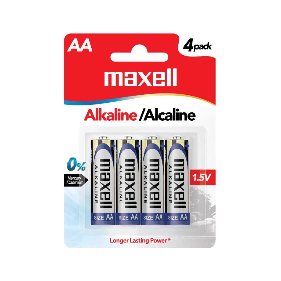 Maxell Alkaline AA or AAA Battery (4pcs)